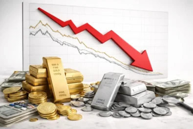 Gold, silver, and platinum drop sharply as Kevin Warsh is nominated Fed chair; record volatility affects global markets and mining stocks.