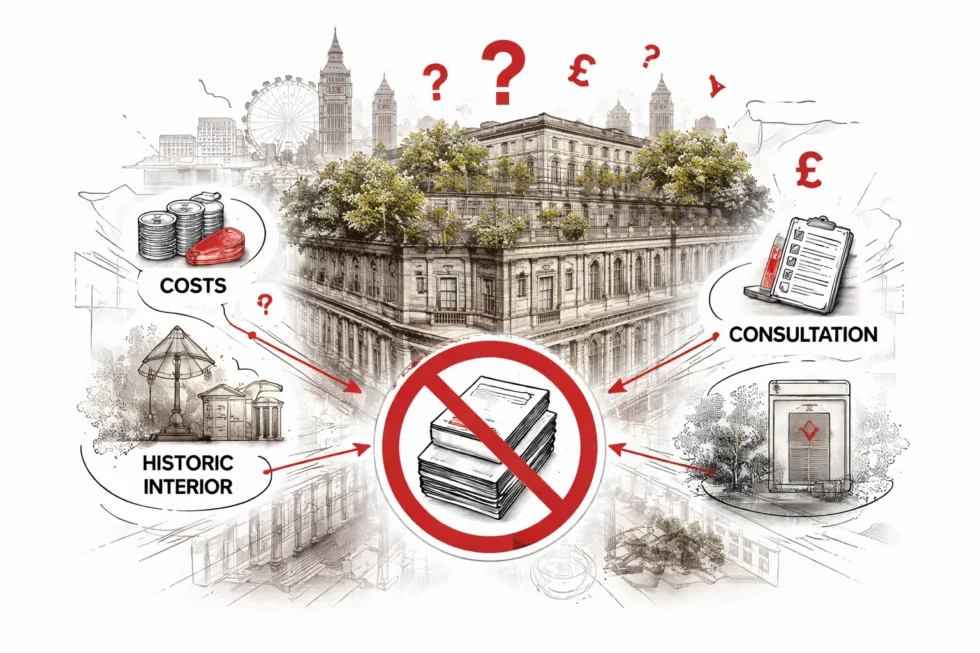 London Library bans leaflets on £5m rooftop project, limiting member debate and raising questions about transparency and governance.