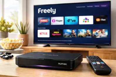 Humax Aura discontinued in UK; new Freely-powered box may launch soon, competing with Netgem Pleio and expanding broadband TV access.