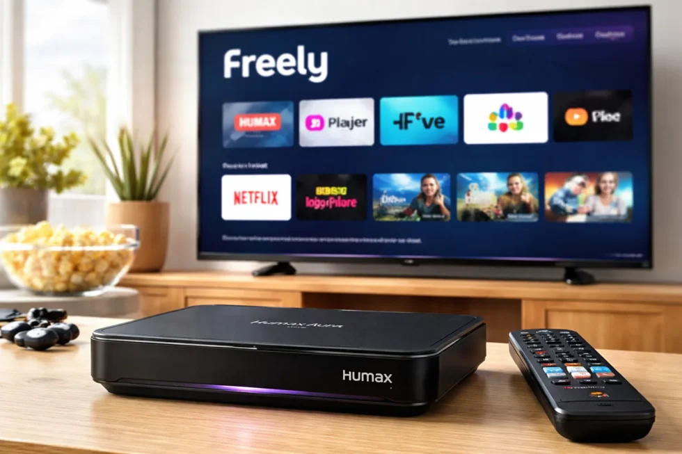 Humax Aura discontinued in UK; new Freely-powered box may launch soon, competing with Netgem Pleio and expanding broadband TV access.