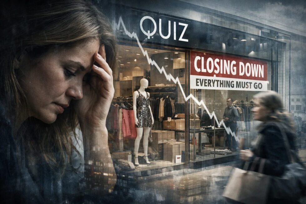Fashion retailer Quiz enters administration for the third time. 109 jobs lost in Scotland, online store closed, and clearance sales begin across 40 UK stores