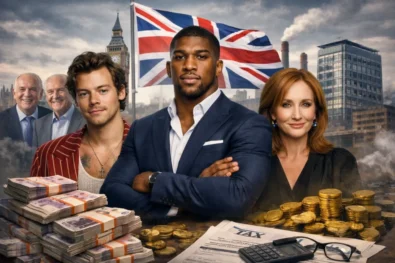 Betfred founders Fred and Peter Done top the UK biggest taxpayers list with &pound;400.1m, as Harry Styles and Anthony Joshua feature in the Sunday Times Tax List of top UK taxpayers in 2026.