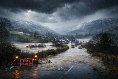 UK weather remains unsettled on 2 February as persistent Atlantic rain keeps flood risk high across England, Wales and Scotland. The Met Office warns saturated ground, travel disruption, rising rivers and localised snow on higher ground.