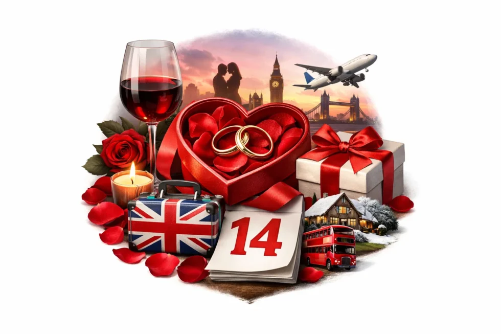 February 2026 calendar combines romance with practical planning in the UK, as Valentine’s Week spans two weekends. Clear dates and days make it well suited to dinners, short UK breaks and relaxed at-home celebrations.