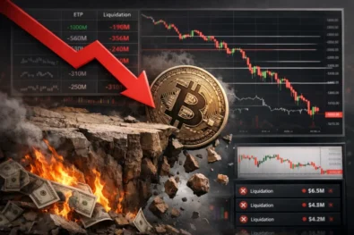 Bitcoin has fallen below $76,000 after a 40% slide from its November record. This article includes a detailed table tracking prices, drawdowns, ETF flows, liquidations and key technical levels from Nov 2025 to 3 Feb 2026.