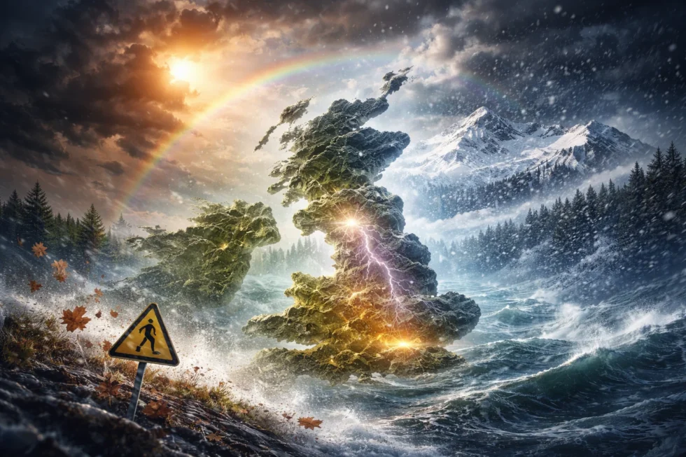 UK weather tomorrow, 5 February, remains unsettled across Britain. Expect rain and cloudy conditions in London, brisk winds nationwide and colder air bringing a risk of snow over higher ground in Scotland.