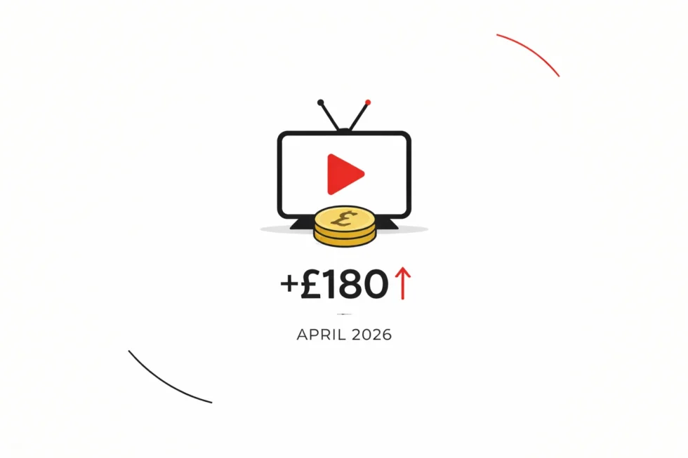 UK TV licence fee will rise by £5.50 to £180 from April 2026 under inflation-linked rules agreed in 2022, as the government reviews future BBC funding ahead of the 2027 charter renewal.