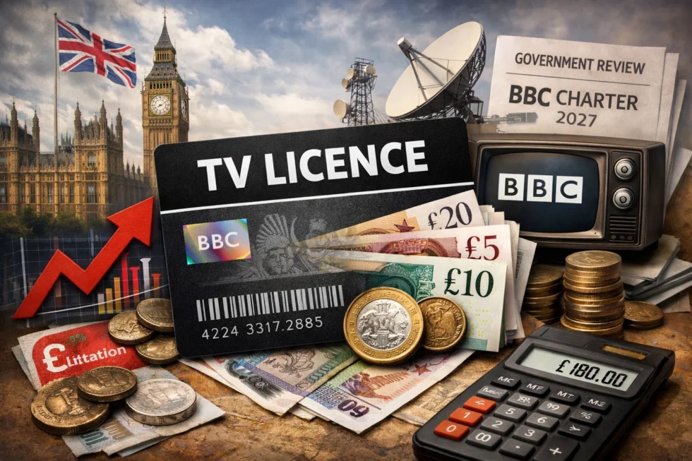 UK TV licence fee will rise by £5.50 to £180 from April 2026 under inflation-linked rules agreed in 2022, as the government reviews future BBC funding ahead of the 2027 charter renewal.