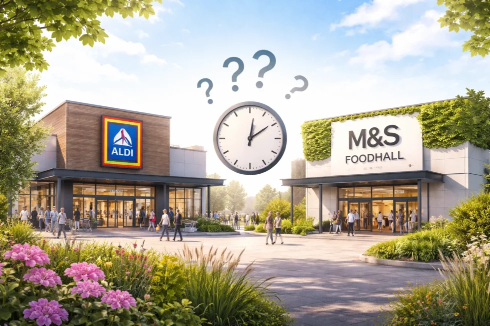 When will the new Aldi and expanded M&S Foodhall open at Kew Retail Park in South West London? Planning was approved in January 2026, but the official opening date has not yet been announced.