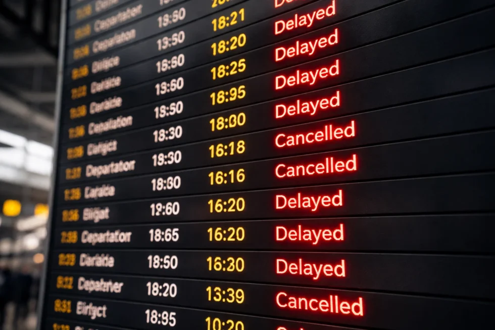 Copenhagen flight disruption today triggers Europe-wide travel chaos as 1,362 delays and 56 cancellations hit major hubs including London, Paris, Amsterdam and Madrid, stranding thousands of passengers.