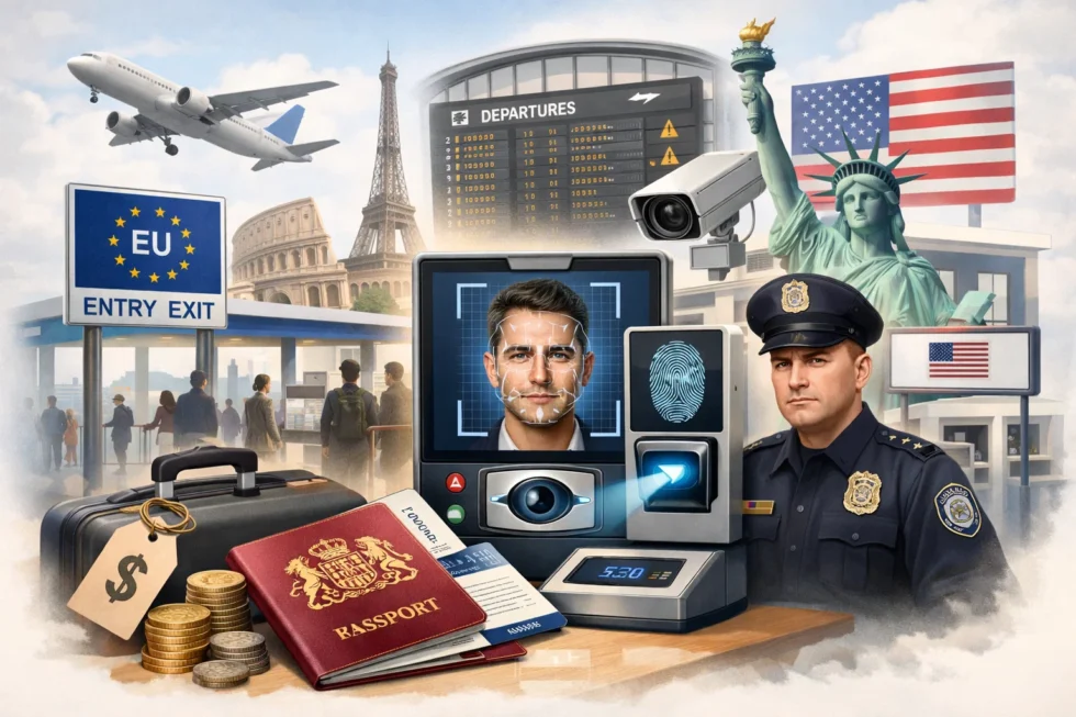 UK travel in 2026 faces biometric border checks, EU Entry Exit System rules, tighter US screening and higher costs. What British travellers need to know about new border controls and compliance.
