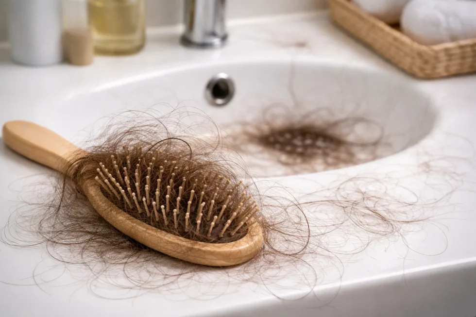 Why is my hair falling out? UK guide explains causes, blood tests, hormones, deficiencies and solutions. Includes 2025 data, when to worry and what actually helps hair regrowth.
