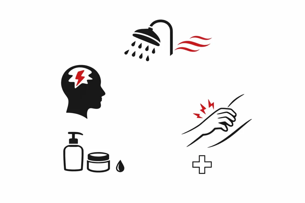 Everyday habits can trigger eczema flare-ups by damaging the skin barrier. Learn how stress, hot showers and skincare mistakes cause itchy skin and worsen sensitive skin conditions.