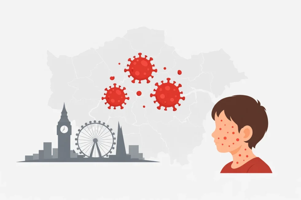 More than 60 children have been infected in a measles outbreak in north London, with hospitalisations reported in Enfield schools and urgent warnings over falling MMR vaccination uptake.