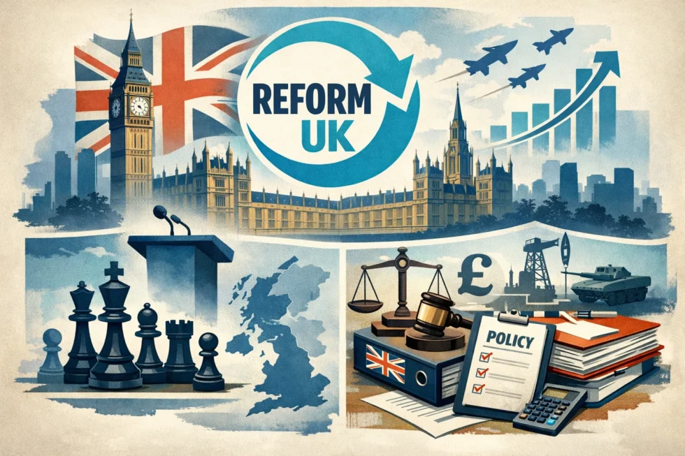 Reform UK has unveiled its first frontbench team, appointing former Conservative ministers while Nigel Farage reinforces central control. UK media assess credibility, policy signals and risks.