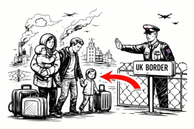 UK increasingly refuses asylum to Ukrainians, including families with children, advising return to Ukraine or relocation to &ldquo;safe&rdquo; regions, drawing human rights criticism and legal challenges.