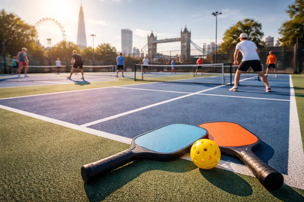 Pickleball in London explained: what the sport is, who invented it, rules, court size and where to play in London in 2026. Guide to pickleball venues, prices, equipment and why the sport is growing fast.