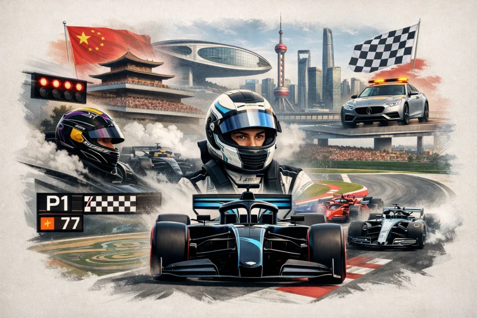 F1 news today 15 March: Chinese Grand Prix 2026 in Shanghai sees Kimi Antonelli retake the lead after Lewis Hamilton’s start. F1 start time UK, race drama, safety car and early retirements.