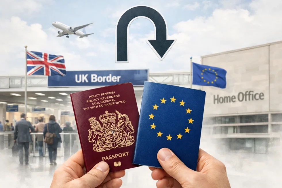 The UK Home Office clarified that some dual nationals who became British after the EU Settlement Scheme can enter the UK using an EU passport while waiting for their first British passport.