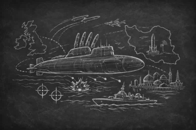 UK submarine HMS Anson moves closer to Iran with Tomahawk missiles on board, raising questions about potential military escalation and strike capability in the Middle East.