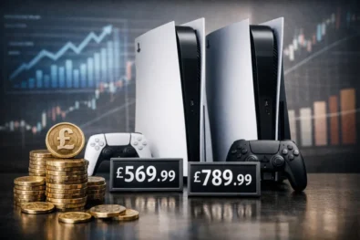 PS5 price UK 2026 rises to &pound;569.99, PS5 Pro &pound;789.99 from April 2. Full UK pricing, reasons, market impact and buying advice for gamers facing higher console costs.