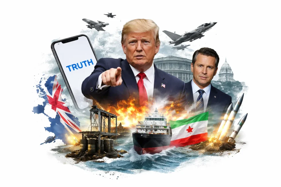 Trump Truth Social attack on the UK sharpens the Iran war crisis as Pete Hegseth briefs from the Pentagon, oil surges and pressure grows over the Strait of Hormuz.