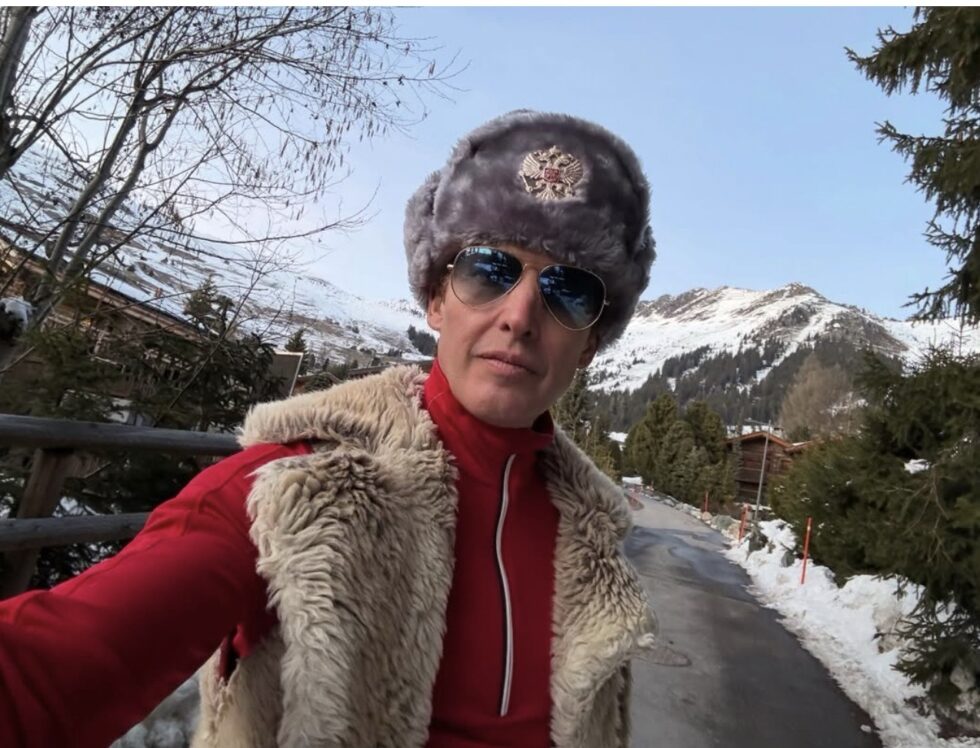 Trident replaces the double-headed eagle: James Blunt criticised over Russian crest hat unveils new one