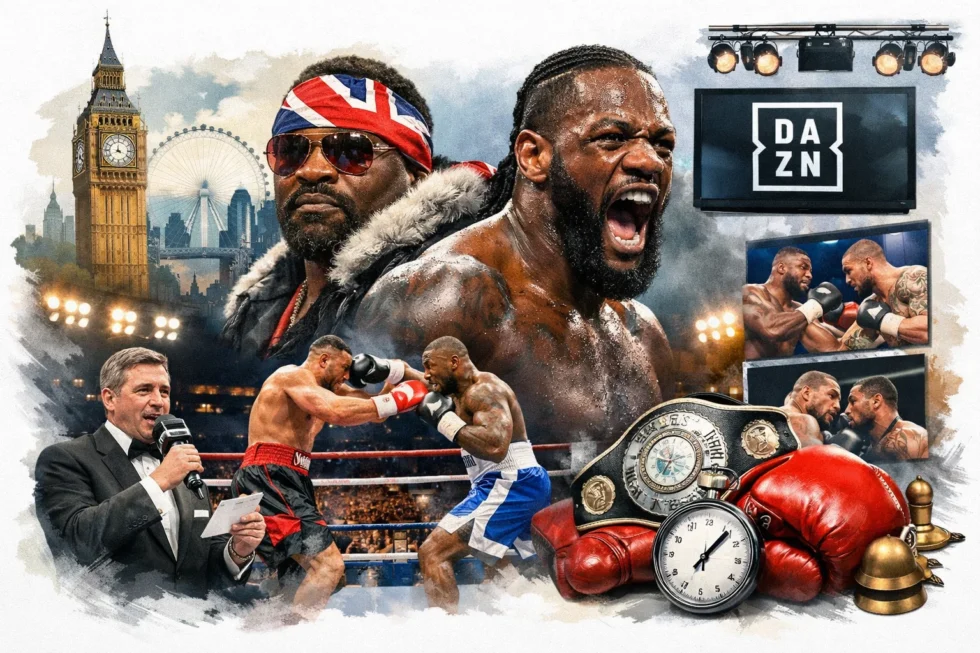 Boxing tonight UK: Chisora vs Wilder UK time London 5 April 2026, DAZN channel, ring walk time, fight time, undercard and boxing results tonight. Full guide to watch live in the UK.