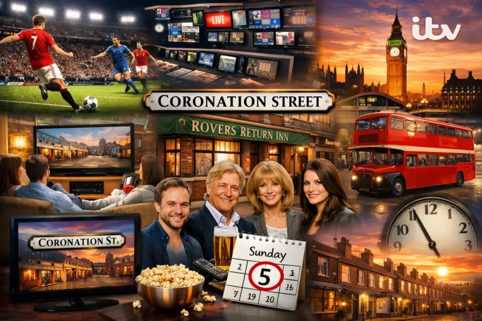 Coronation Street moved to Sunday on ITV on 5 April 2026 after football disruption, boosting UK demand for a permanent weekend slot and stronger evening viewing