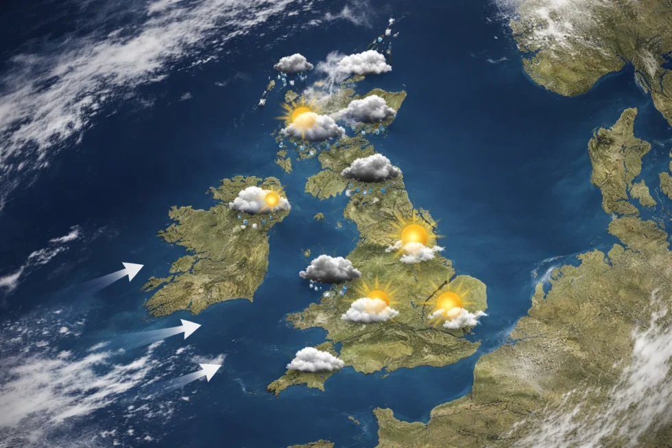 London weather tomorrow 7 April brings cool, unsettled conditions with gusty westerly winds, isolated showers and variable cloud as a polar maritime air mass maintains instability across the capital