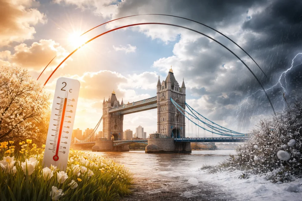 Weather tomorrow 8 April in London and Britain: 22°C warm spike, Met Office forecast, rapid UK cooldown, early spring pattern explained, temperature drop and what it means this week