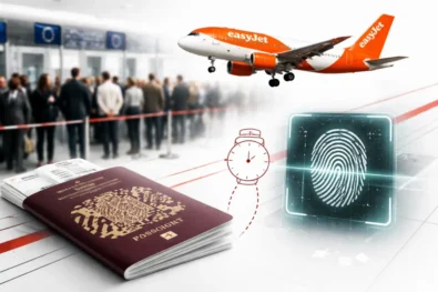EasyJet passenger alert new warns EES border delays across Europe may cause missed flights, as biometric checks increase queues for UK travellers and disrupt airport boarding timelines