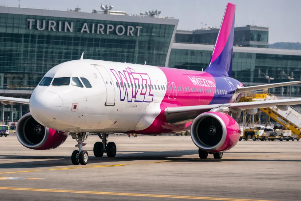 Wizz Air opens a new base at Turin Airport in September 2026 with seven routes, two aircraft and 1 million passengers forecast, as traffic hits record growth levels