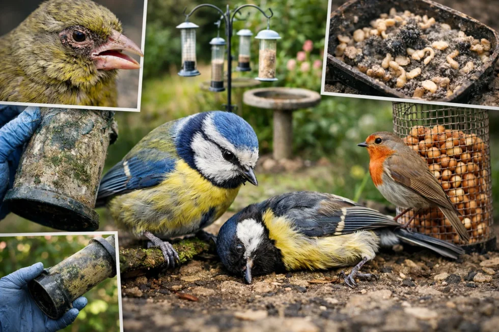 RSPB bird feeders warning: why feeding birds in summer spreads disease, rspb feeding birds advice, greenfinch decline, trichomonosis risk and what UK households should do