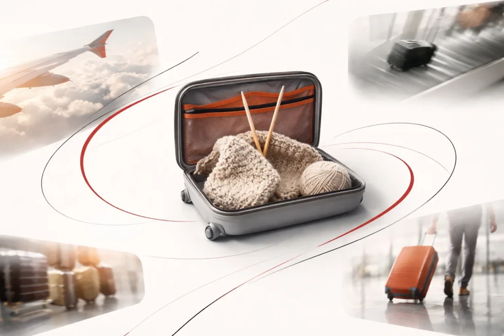 easyJet cabin baggage rules 2026: knitting needles banned from hand luggage on UK flights, passengers must use hold luggage, costs from £20–£40+, policy clarified April 10