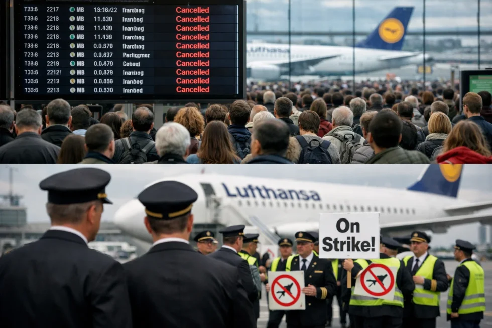 Lufthansa strike Germany flights escalate April 11–14, 2026 with over 500 cancellations and 72,000 passengers affected as pilot strikes hit Frankfurt and Munich hubs.