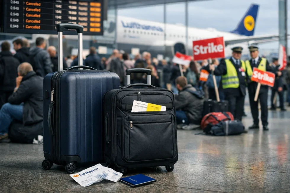 Lufthansa strike Germany flights escalate April 11–14, 2026 with over 500 cancellations and 72,000 passengers affected as pilot strikes hit Frankfurt and Munich hubs.