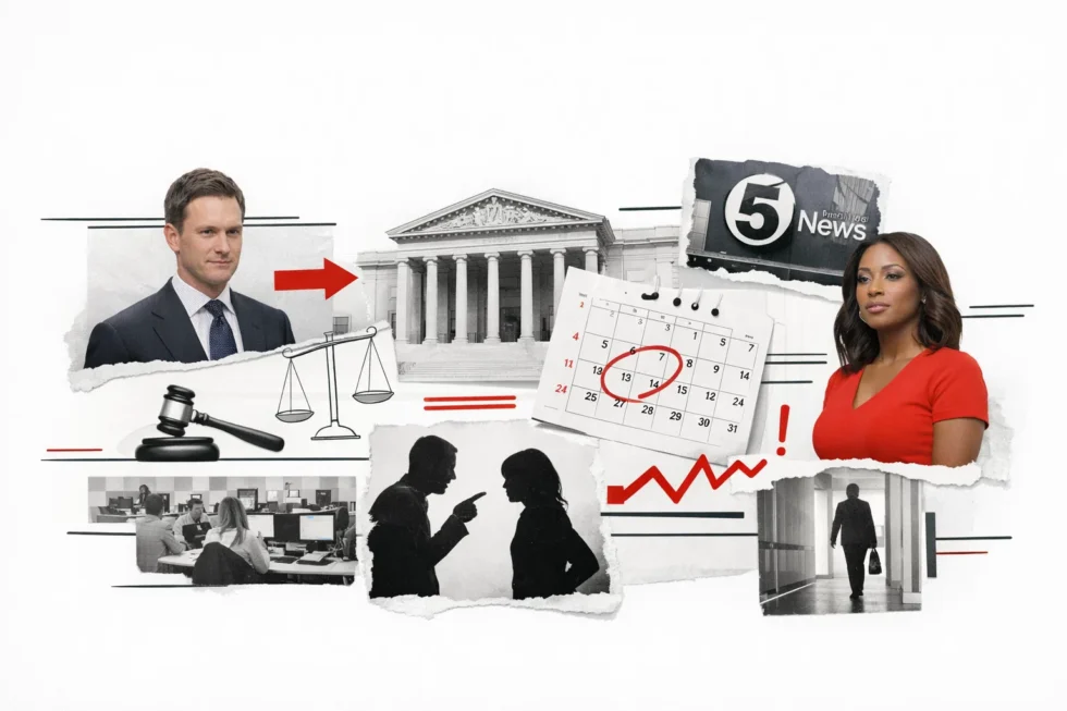 Dan Walker tribunal case begins April 2026 in London as Claudia-Liza Vanderpuije brings bullying claim against Channel 5 News, ITN and Paramount; allegations denied, five-week hearing set