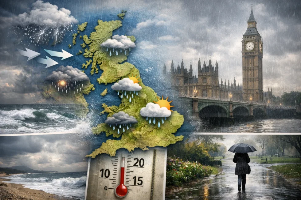 Weather tomorrow 14 April in London and the UK brings cooler Atlantic air, cloud, showers and 11–16°C temperatures, as Met Office confirms shift from warm spell to unstable spring conditions