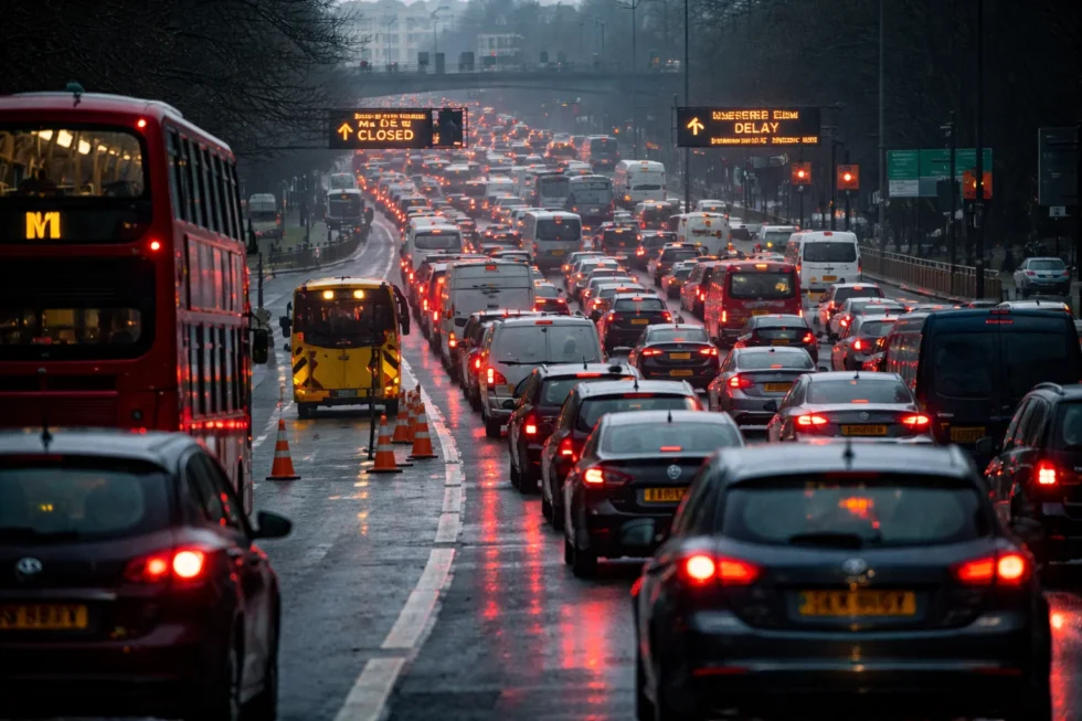 London traffic now shows A13 delays up to 30 minutes, A12 congestion and A406 queues, alongside road closures in Mitcham and Barkingside after incidents today.