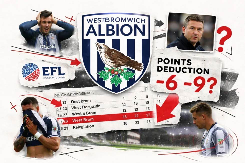 West Brom points deduction risk grows as West Bromwich Albion face possible EFL sanction for financial breach, with points loss potentially deciding Championship relegation outcome