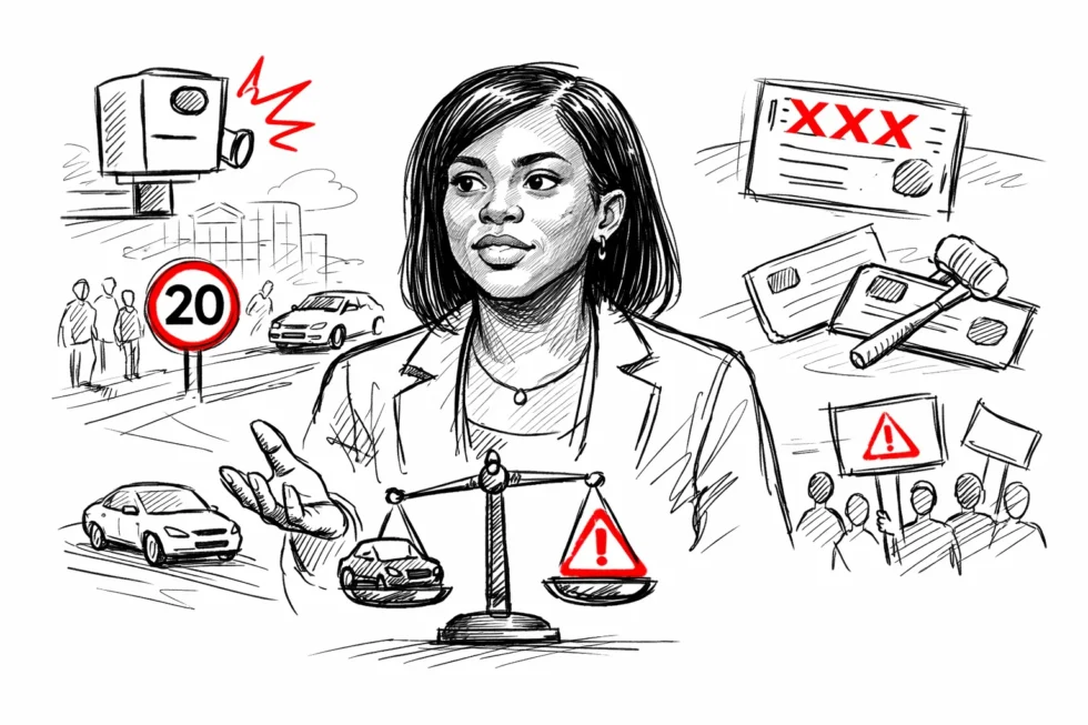 Kemi Badenoch calls for a rethink of 20mph speeding penalties in the UK, arguing minor breaches should not trigger licence points as enforcement and fairness concerns grow nationwide.
