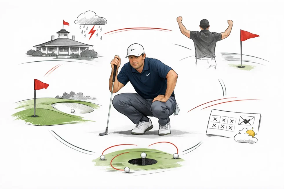 Scottie Scheffler Masters complaint highlights Augusta course conditions after losing to Rory McIlroy by one shot in 2026, with focus on Friday greens, weather shifts and missed chances
