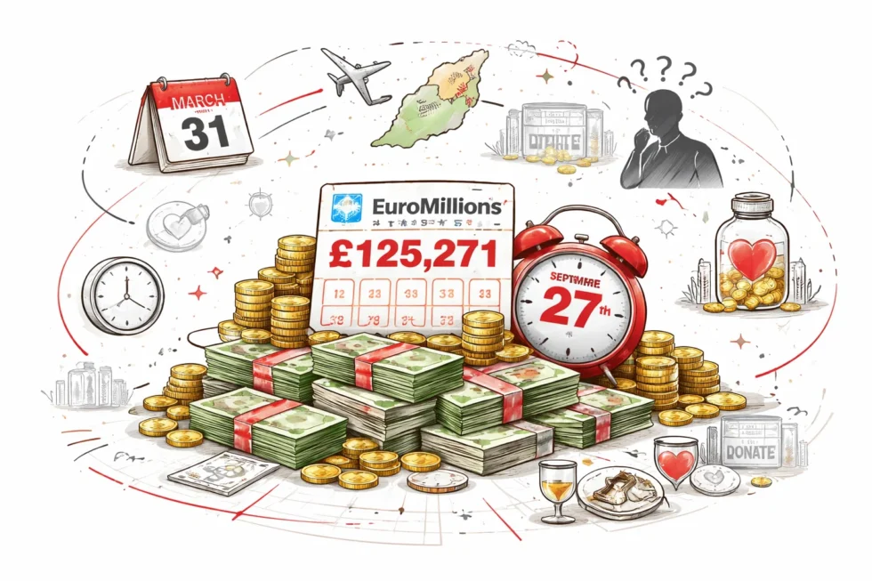 EuroMillions unclaimed prize worth £125,271 from 31 March 2026 Isle of Man draw still missing winner. Officials warn ticket-holder may be unaware as 27 September deadline approaches.