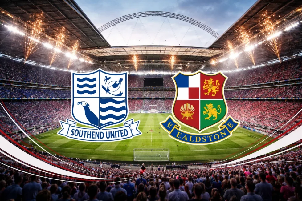 Wembley Stadium FA Trophy Final 2026 sees Southend United v Wealdstone on 17 May, with tickets on sale from 13 April via phased access, pricing, seating zones and travel details confirmed.