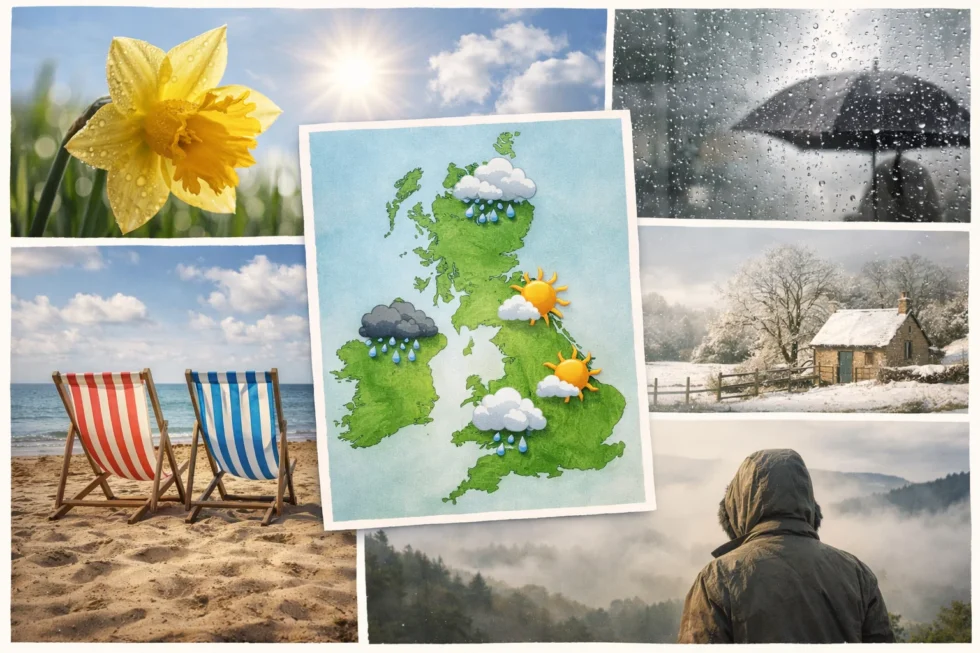 UK weather tomorrow 16 April 2026: London forecast with rain timing, wind, temperatures, sunrise, sunset and geomagnetic conditions across Britain in a full daily outlook