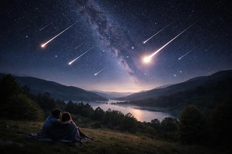 Lyrid meteor shower UK 2026 peaks on 22 April with 10–15 meteors per hour and possible fireballs. Full UK timings, best viewing hours, clear sky outlook and how to watch the Lyrids