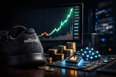 Allbirds stock surged 700% after exiting retail for AI infrastructure. The rally reflects narrative-driven valuation, with funding risks, execution gaps and no proven operations yet.