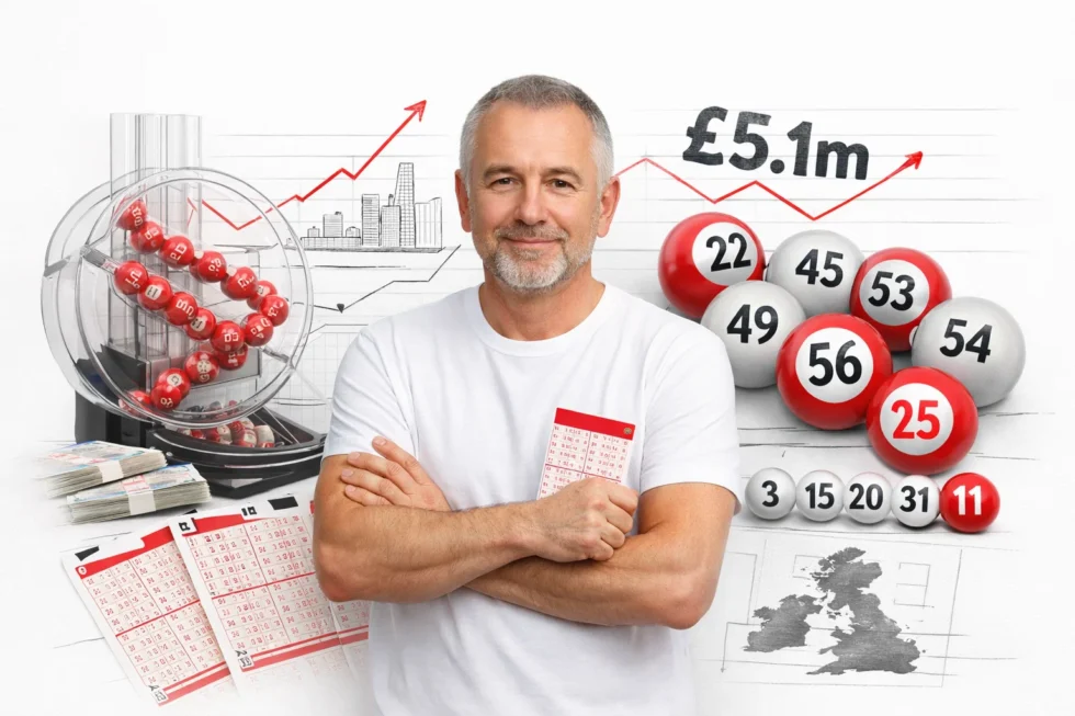 Lotto National Lottery results for 15 April 2026 confirmed with numbers 22, 45, 49, 53, 54, 56 and bonus 25 as £5.1m rollover jackpot status and Thunderball results become clear across the UK