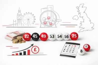 Lotto National Lottery results for 15 April 2026 confirmed with numbers 22, 45, 49, 53, 54, 56 and bonus 25 as &pound;5.1m rollover jackpot status and Thunderball results become clear across the UK